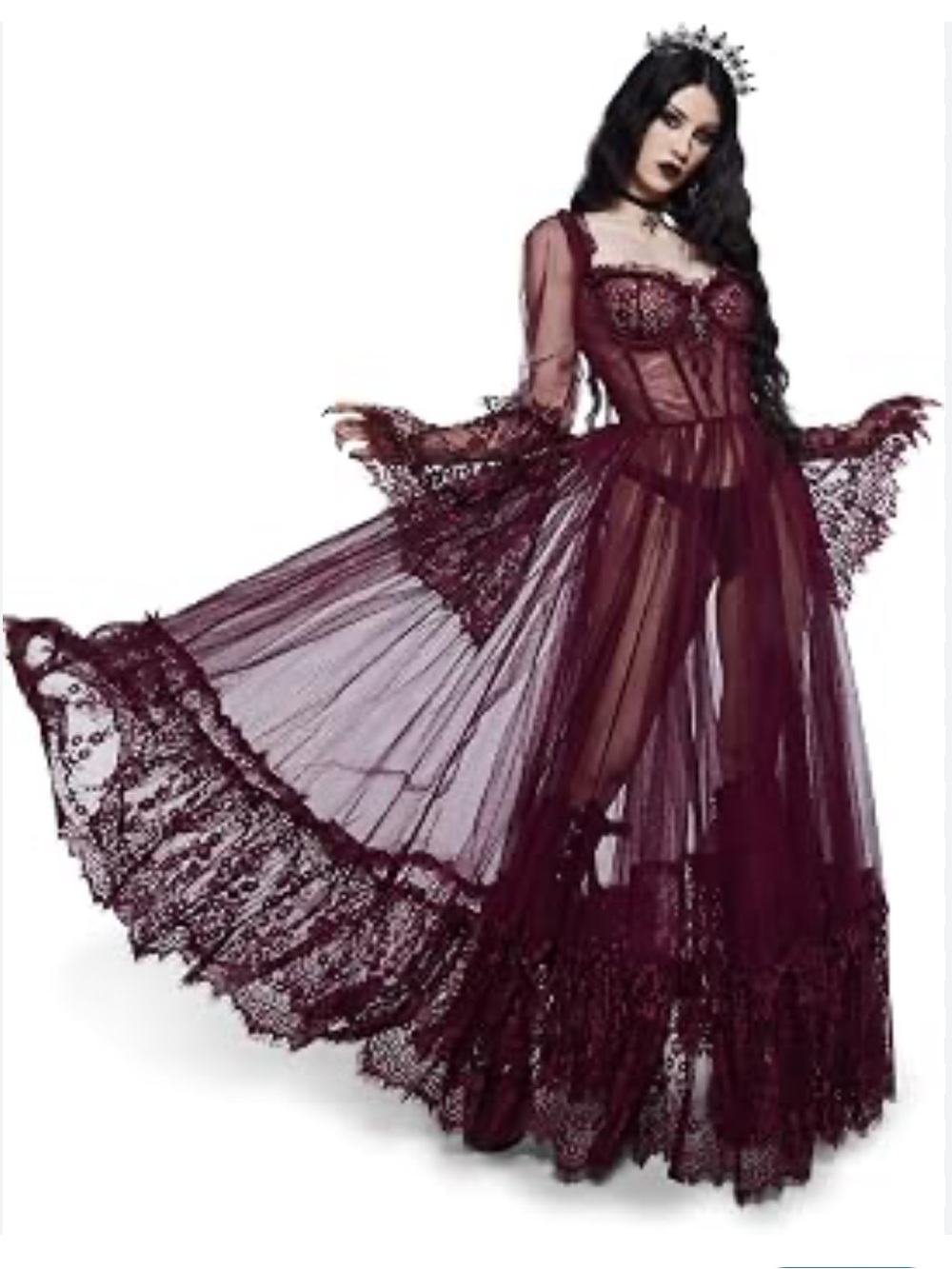 Widow "Dance with Death" gothic maxi dress from Dolls Kill - Picture 8 of 10